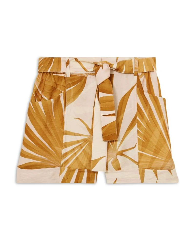 Avril Printed Tie Waist Shorts