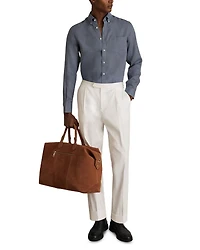Queens Long Sleeve Button Down Linen Shirt