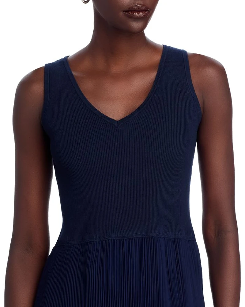 Pleated Midi Dress