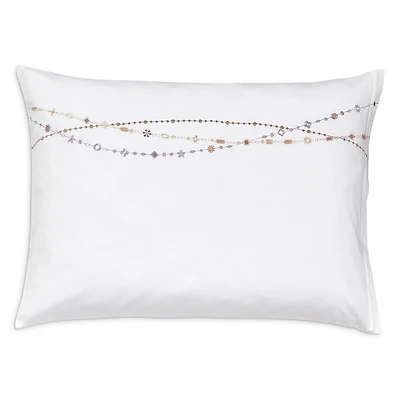 Christian Fischbacher Juwel Embroidered Sateen Standard Pillowcase