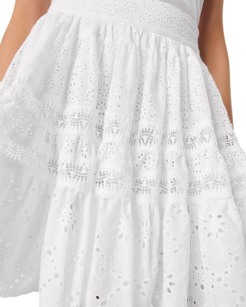 Short Embroidered Skirt