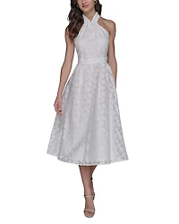 Karl Lagerfeld Paris Floral Burnout Dress