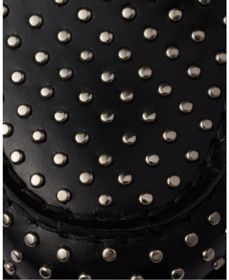 Women's Studded Brushed Leather Loafers