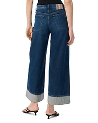 Sofie Jewel Cuff High Rise Wide Leg Ankle Jeans Dawn