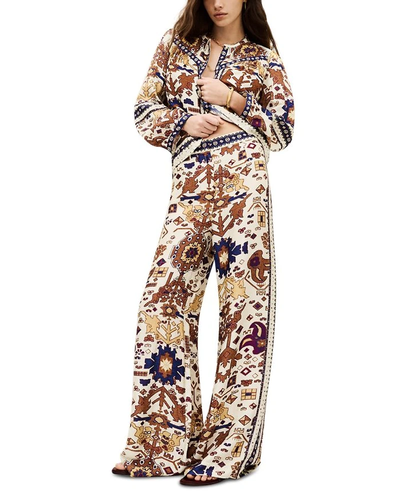 Vlyde Printed Wide Leg Pants