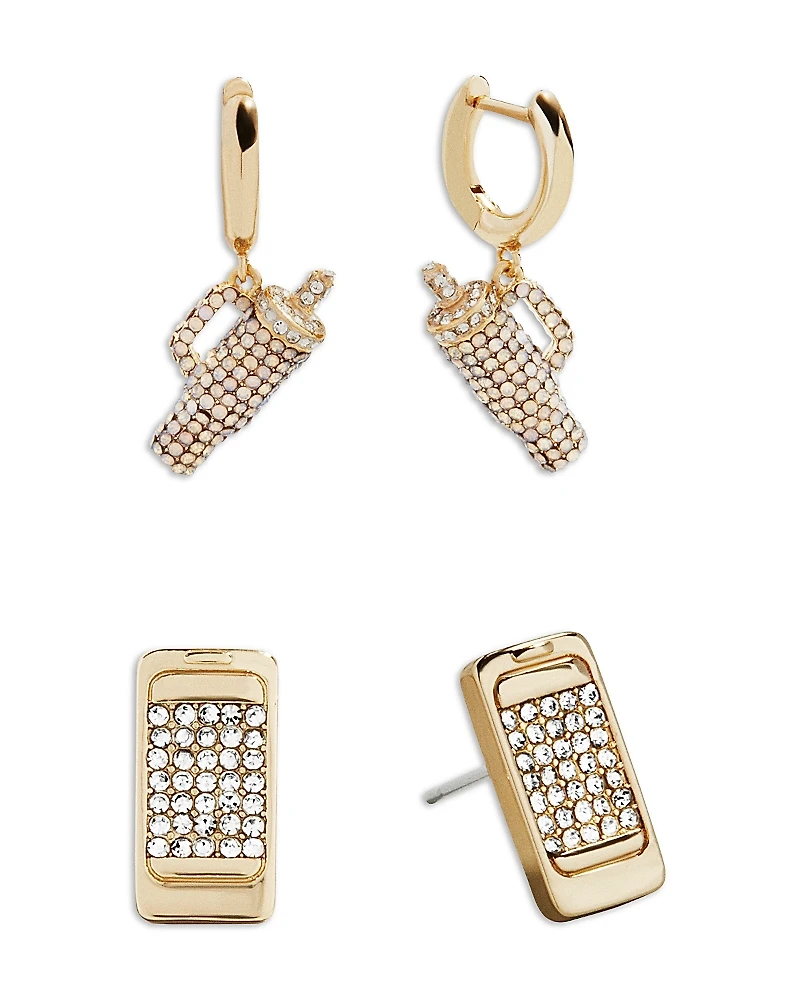 Baublebar Travel Essentials Pave Hoop & Stud Earrings, Set of 2