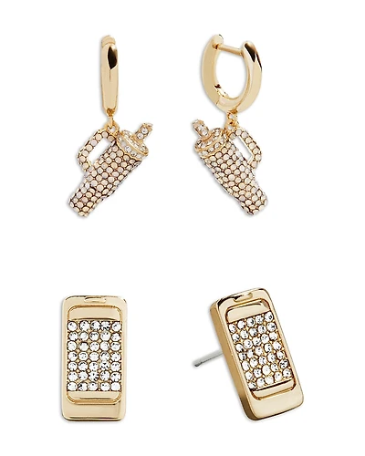 Baublebar Travel Essentials Pave Hoop & Stud Earrings, Set of 2