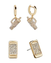 Baublebar Travel Essentials Pave Hoop & Stud Earrings, Set of 2