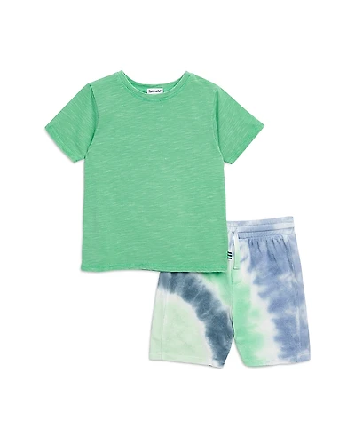 Splendid Boys' Seaweed Tee & Tie Dyed Shorts Set - Little Kid