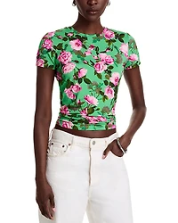 L'Agence Ressi Floral Crewneck Tee