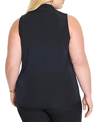 Knit Crepe Ruffle Top