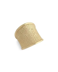 Enchanted Forest 18K Yellow Gold Plated Bark Ring