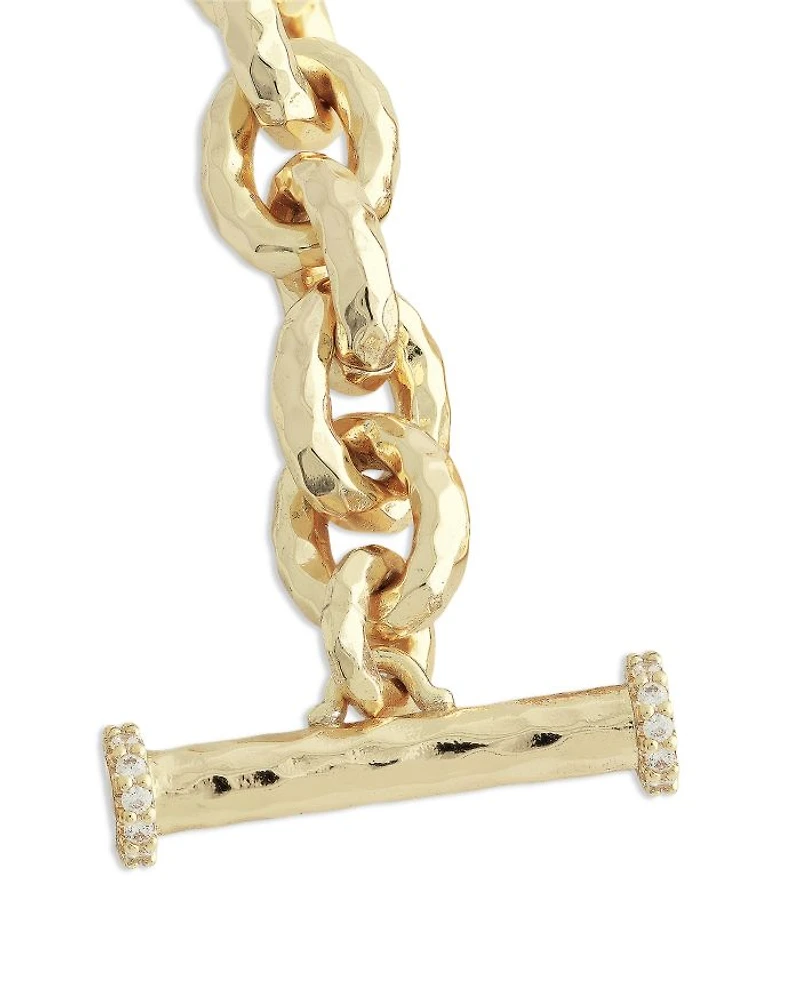 Farrier 18K Yellow Gold Plated Chain Necklace, 16"-18"L