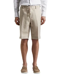 Linen Drawstring Bermuda Shorts