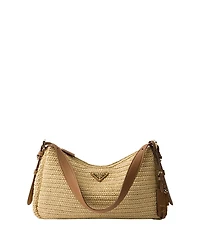 Prada Aimee Large Crochet and Leather Bag