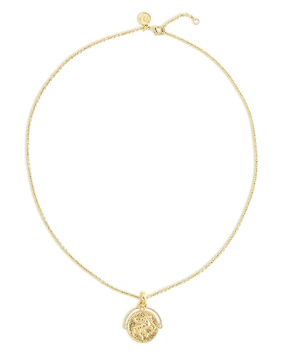 Anabel Aram Pave Pegasus Coin Pendant Necklace, 16-17