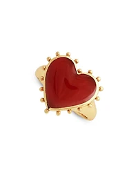 Red Onyx Heart Ring