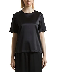 Silk Blend Short Sleeve Blouse