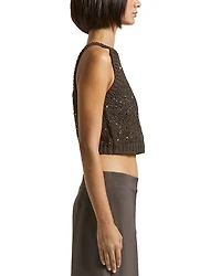 Sequin Knitted Crop Top