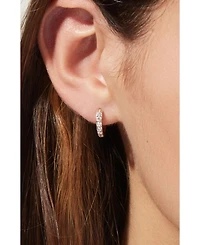 Suzanne Medium Pave Huggie Hoops