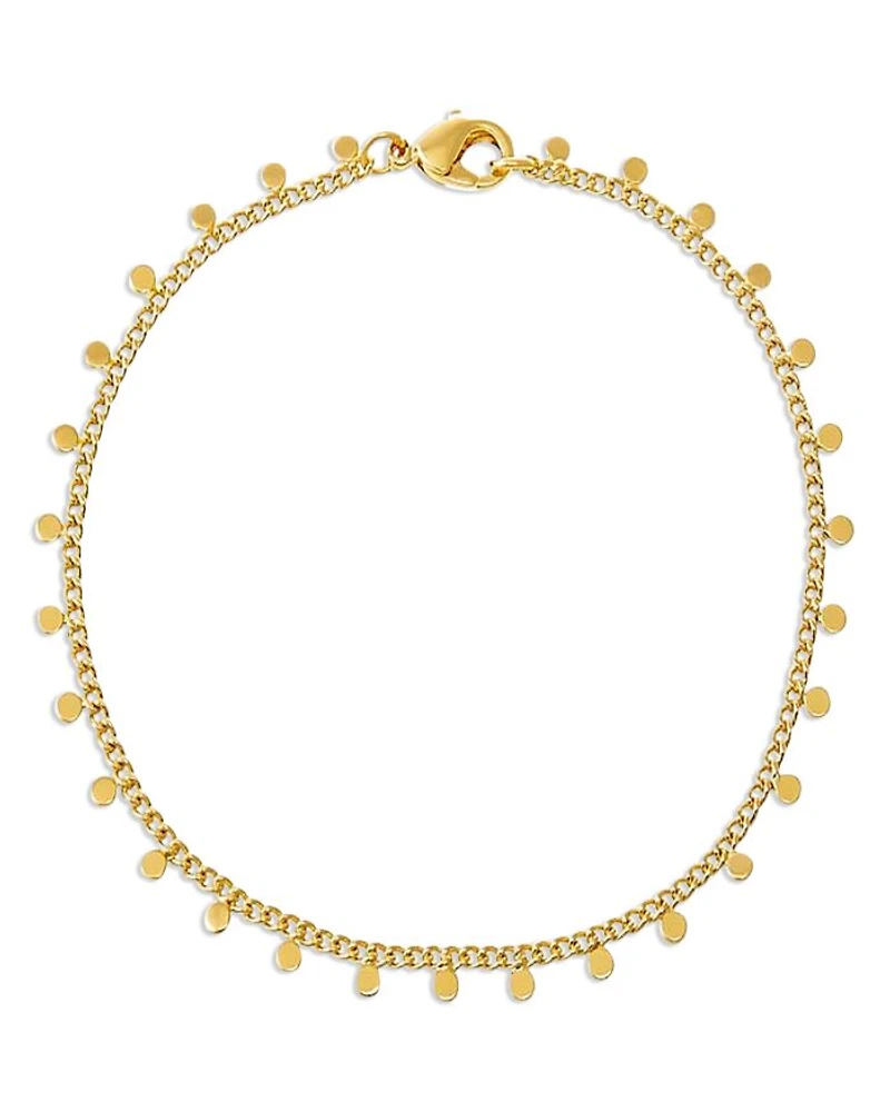 Solid Dangling Discs Cuban Link Bracelet