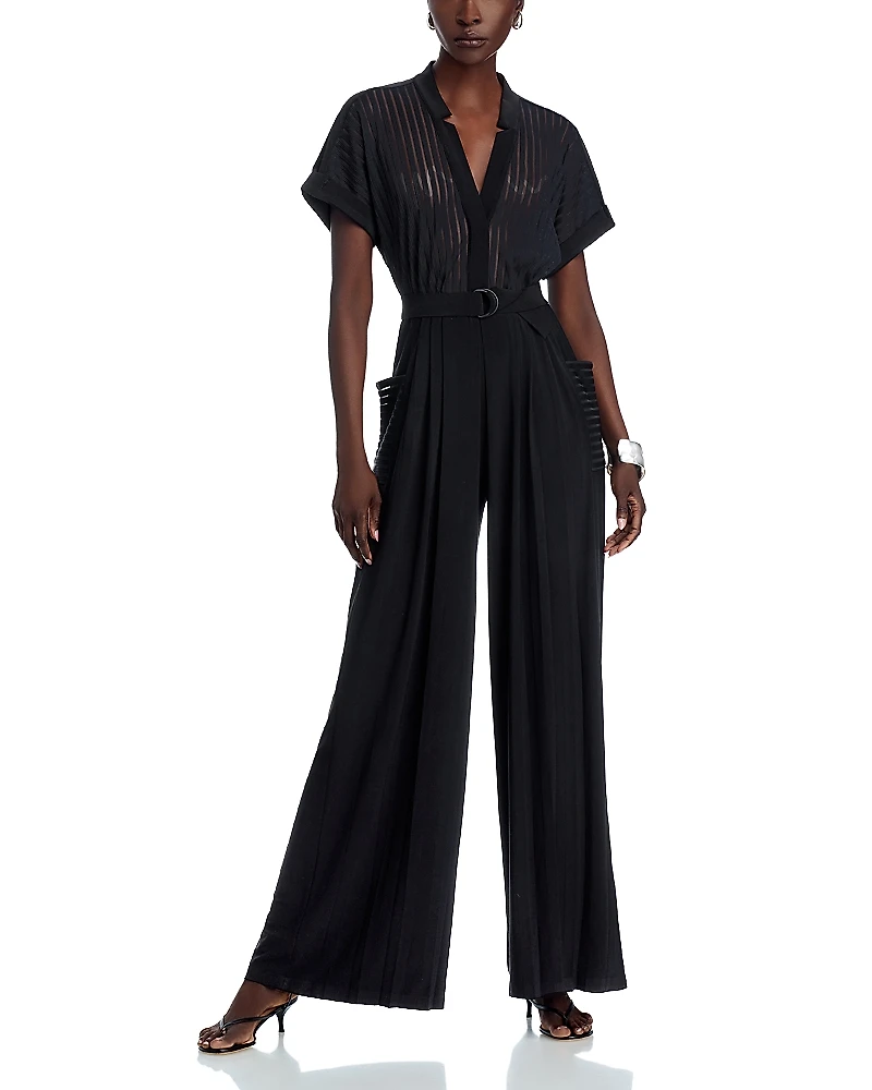 Norma Kamali Geralyn Short Sleeve Jumpsuit