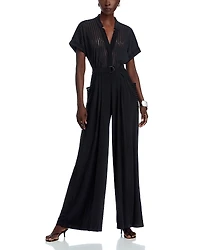 Norma Kamali Geralyn Short Sleeve Jumpsuit