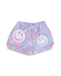 Iscream Girls' Tie Dye Smile Plush Shorts - Little Kid, Big Kid