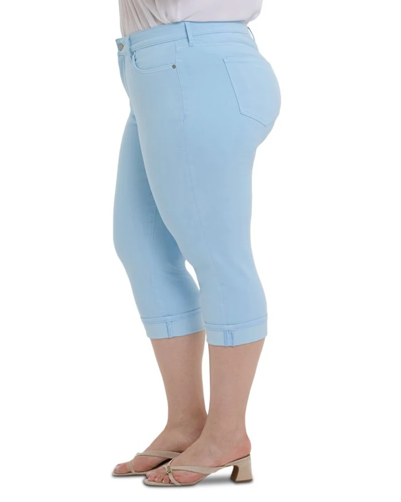 Marilyn High Rise Straight Cropped Jeans Optic White