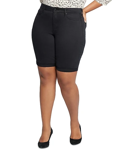 Nydj Plus Briella Roll Cuff Denim Shorts