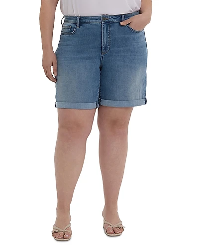 Nydj Plus Diana Relaxed Denim Shorts