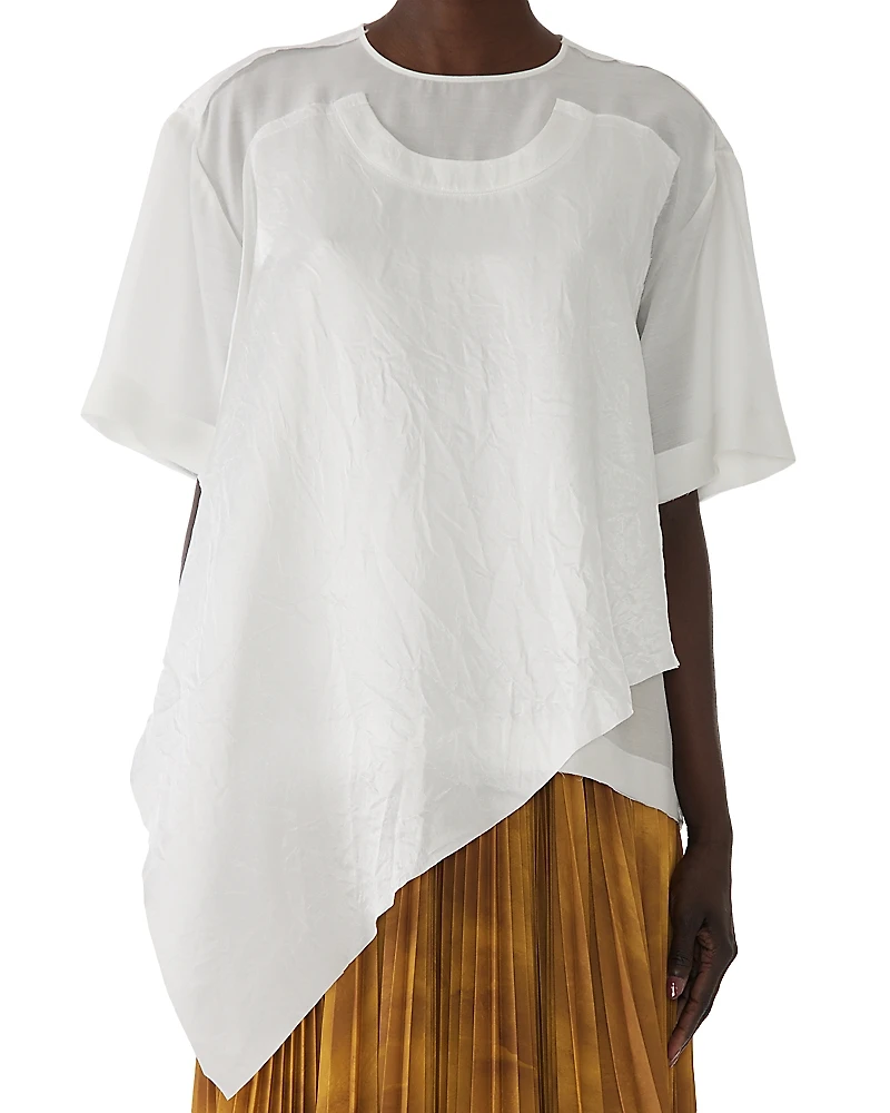 Jason Wu Collection Shantung Crinkled Satin Tee