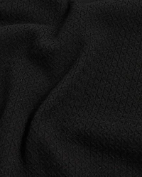 Textured Open Collar Polo Sweater