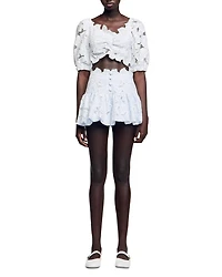 Roseraie Lace Cropped Top