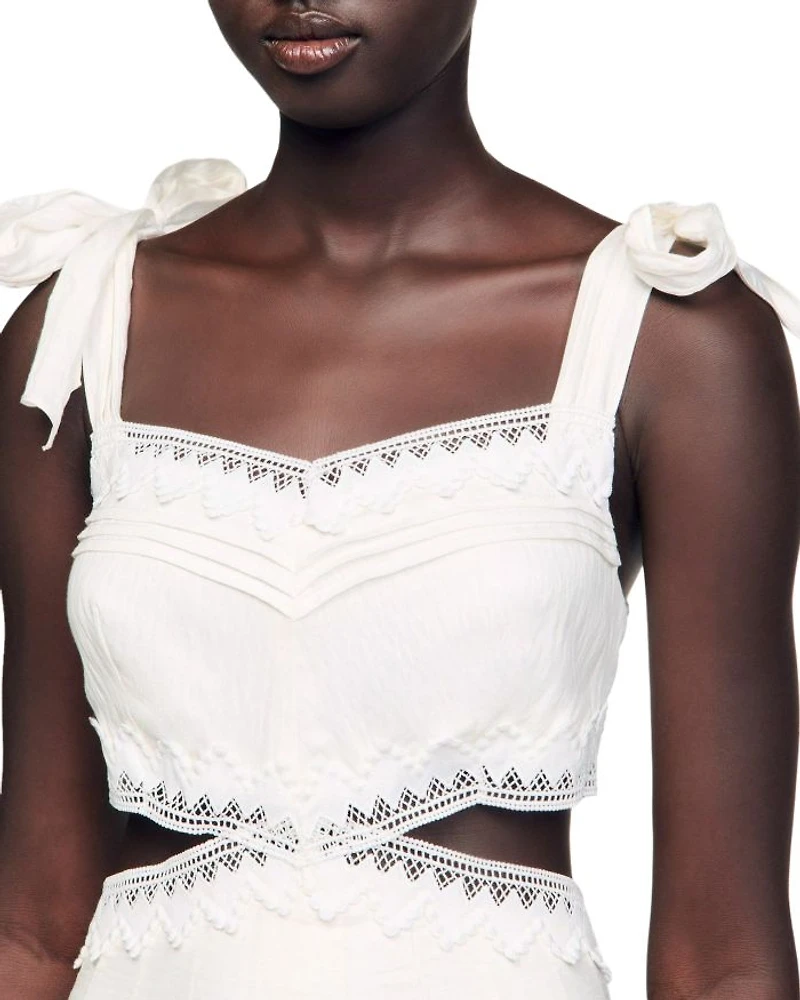 Solena Lace Trim Maxi Dress