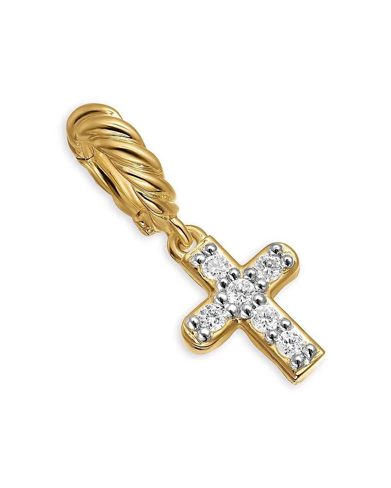 David Yurman Micro Pave Cross Amulet