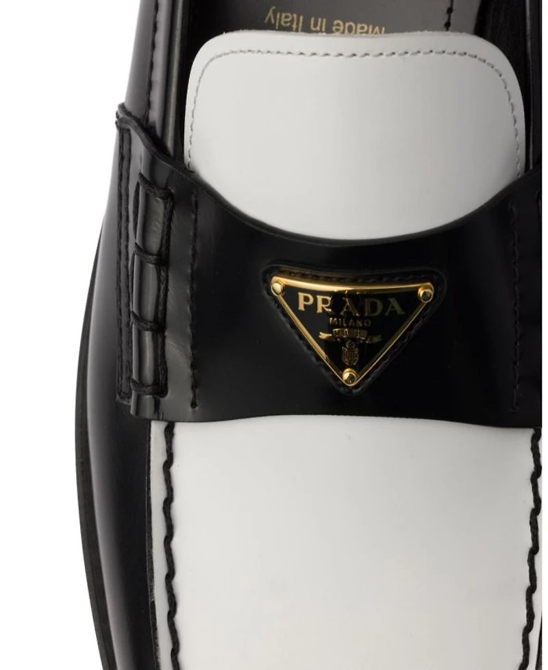 Men's Two-Tone Brushed Leather Loafers