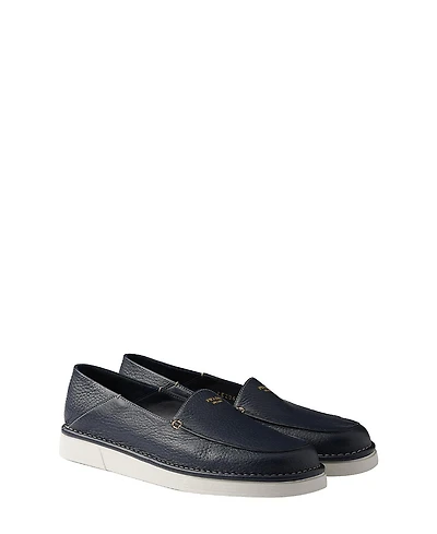 Prada Men's Leather Slip-On Loafers