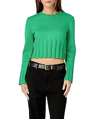 English Factory Women's Open Back Cropped Sweater