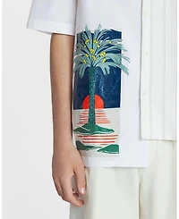 Printed Asymmetric Shirt