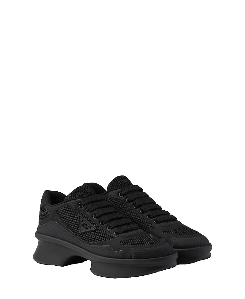 Prada Women's Re-Nylon and Mesh Fabric Sneakers
