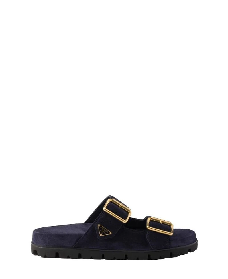 Women's Suede Strap Slides