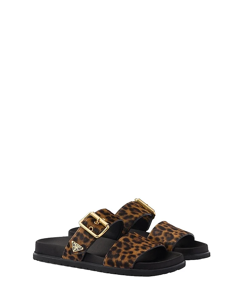 Prada Women's Printed Leather Slides