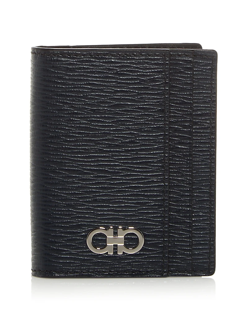 Ferragamo Gancini Leather Bifold Card Case