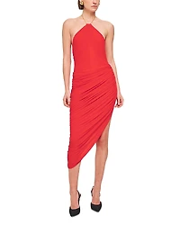 Ronny Kobo Cerva Halter Asymmetric Dress