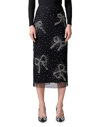 Carolina Herrera Embellished Midi Skirt