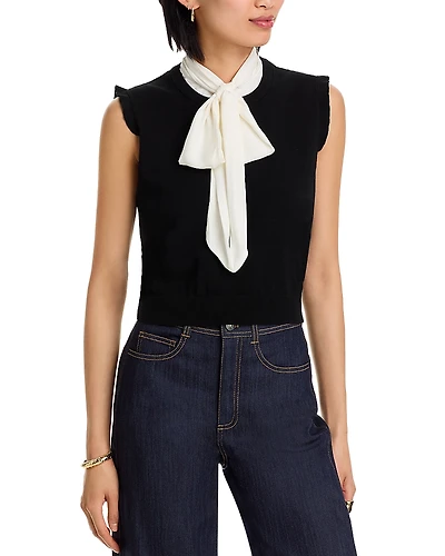 Cinq a Sept Chiara Tie Collar Top