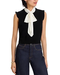 Cinq a Sept Chiara Tie Collar Top