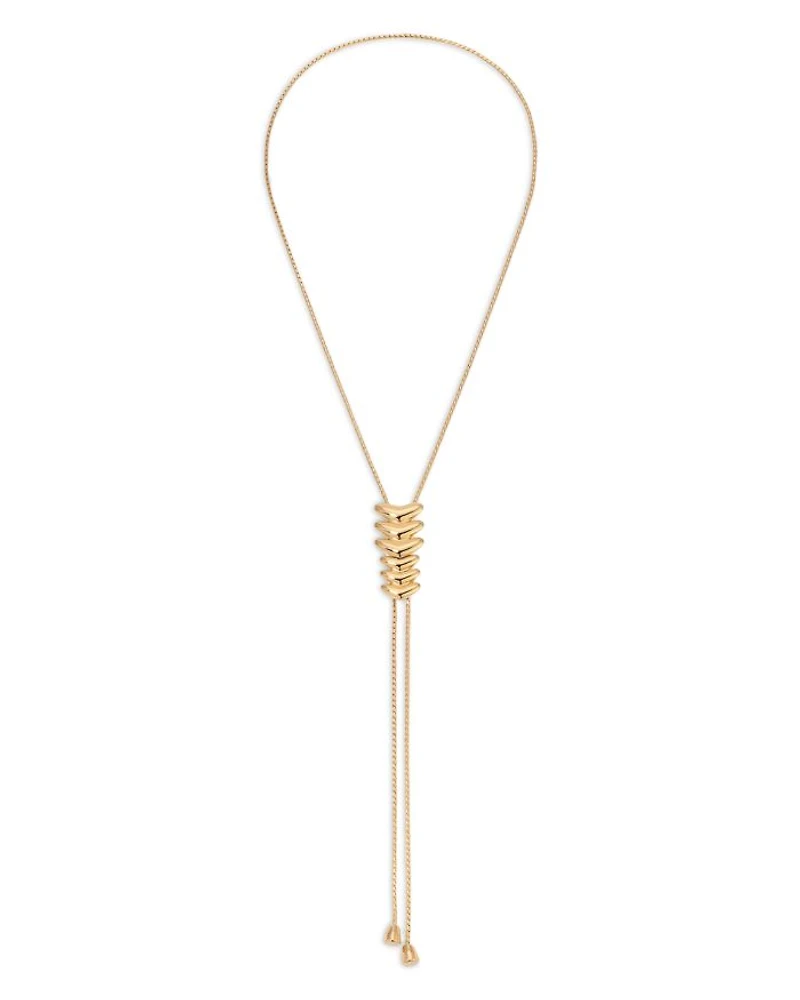Metal Moderna Lariat Necklace