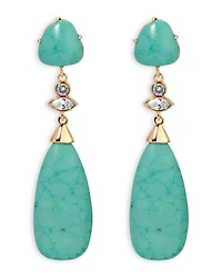 Turquoise Solstice Turquoise & Cubic Zirconia Linear Drop Earrings